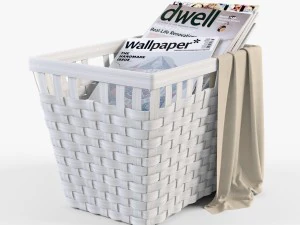 wicker basket ikea knarra 3D Model