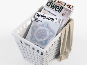 wicker basket ikea knarra 3D Модель