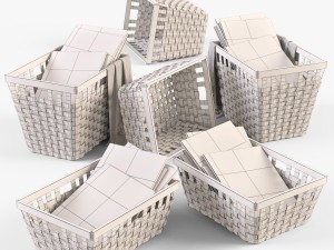wicker basket ikea knarra 3D Модель