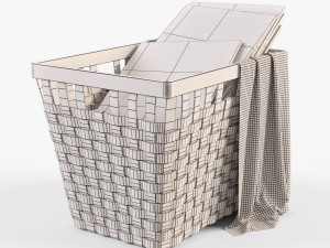 wicker basket ikea knarra 3D Модель