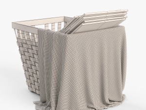 wicker basket ikea knarra 3D Модель