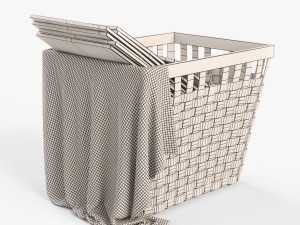 wicker basket ikea knarra 3D Модель