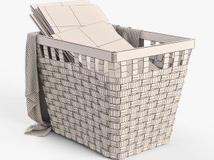 wicker basket ikea knarra 3D Модель