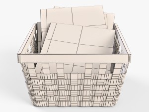 wicker basket ikea knarra 3D Модель