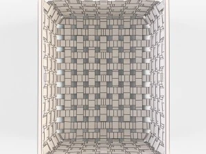 wicker basket ikea knarra 3D Model