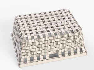 wicker basket ikea knarra 3D Model