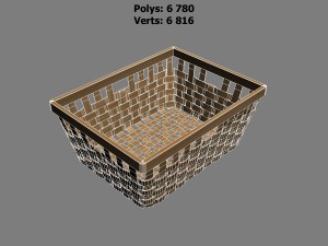 wicker basket ikea knarra 3D Модель