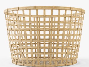 wicker basket ikea gaddis set 3D मॉडल