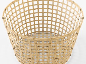wicker basket ikea gaddis set 3D मॉडल