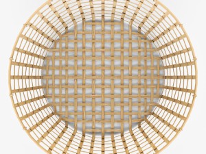 wicker basket ikea gaddis set 3D मॉडल