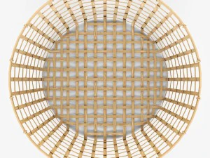 wicker basket ikea gaddis set 3D Model