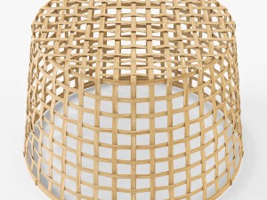 wicker basket ikea gaddis set 3D मॉडल