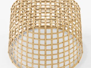 wicker basket ikea gaddis set 3D Model