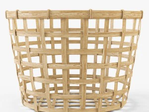 wicker basket ikea gaddis set 3D Model