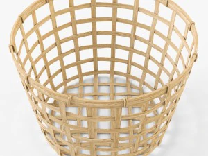 wicker basket ikea gaddis set 3D Model