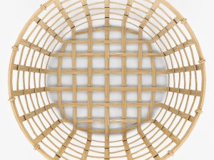 wicker basket ikea gaddis set 3D मॉडल