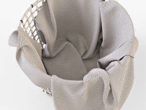wicker basket ikea gaddis set 3D मॉडल