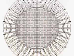 wicker basket ikea gaddis set 3D Model