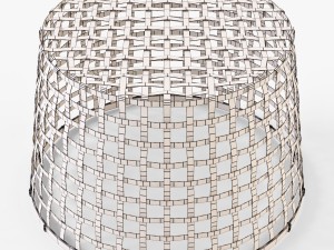 wicker basket ikea gaddis set 3D मॉडल