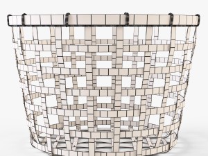 wicker basket ikea gaddis set 3D मॉडल