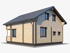log house 01 3D Model