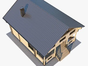 log house 01 3D Model
