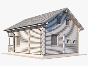 log house 01 Model 3D