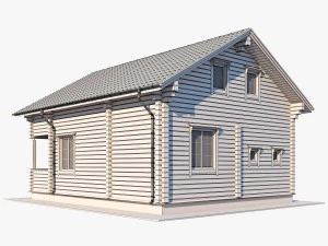 log house 01 3D Model