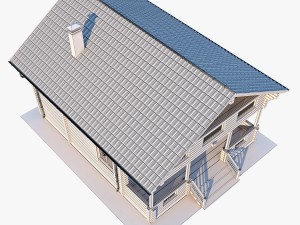log house 01 Model 3D
