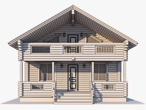 log house 01 Model 3D