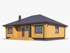 log house 02 3D Model