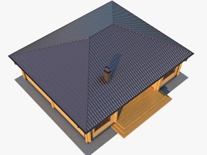 log house 02 3D Model