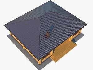 log house 02 3D Model