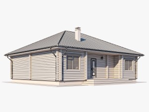 log house 02 3D Model
