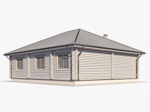 log house 02 3D Model