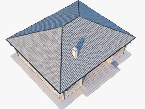 log house 02 3D Model