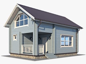 log house 03 3D Model