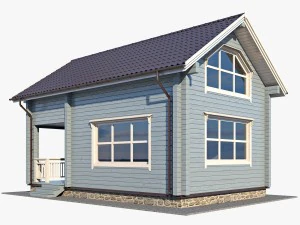 log house 03 3D Model