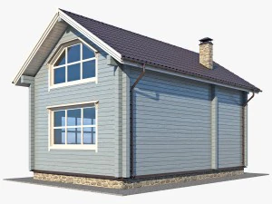 log house 03 3D Model