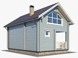 log house 03 3D Model