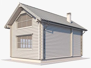 log house 03 3D Model