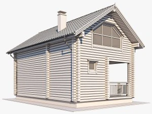 log house 03 3D Model