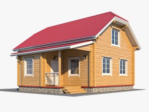 log house 04 3D Model