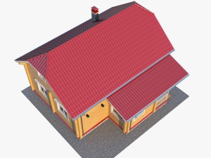 log house 04 3D Model