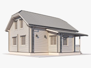 log house 04 3D Model