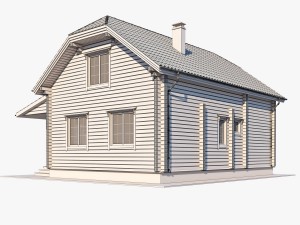 log house 04 3D Model