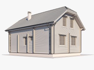 log house 04 3D Model