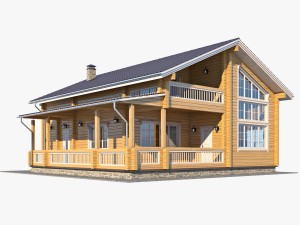 log house 05 3D Model