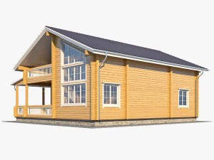 log house 05 3D Model