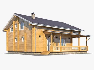 log house 05 3D Model